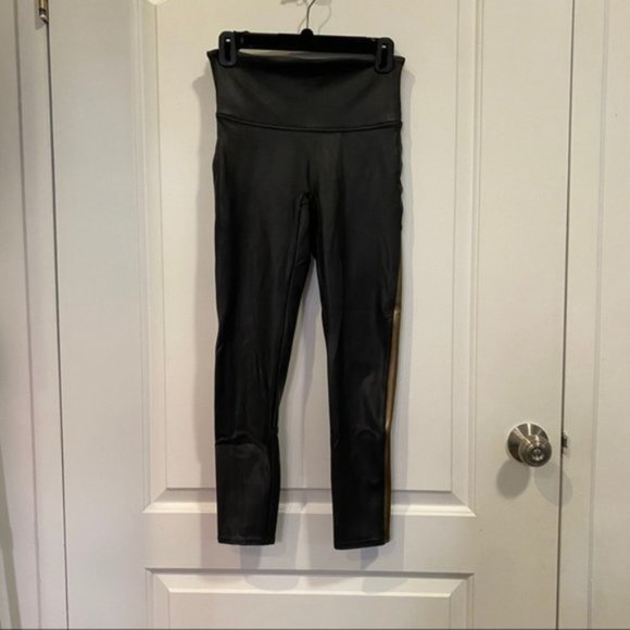 Spanx Faux Leather Track Stripe Leggings - Picture 7 of 7